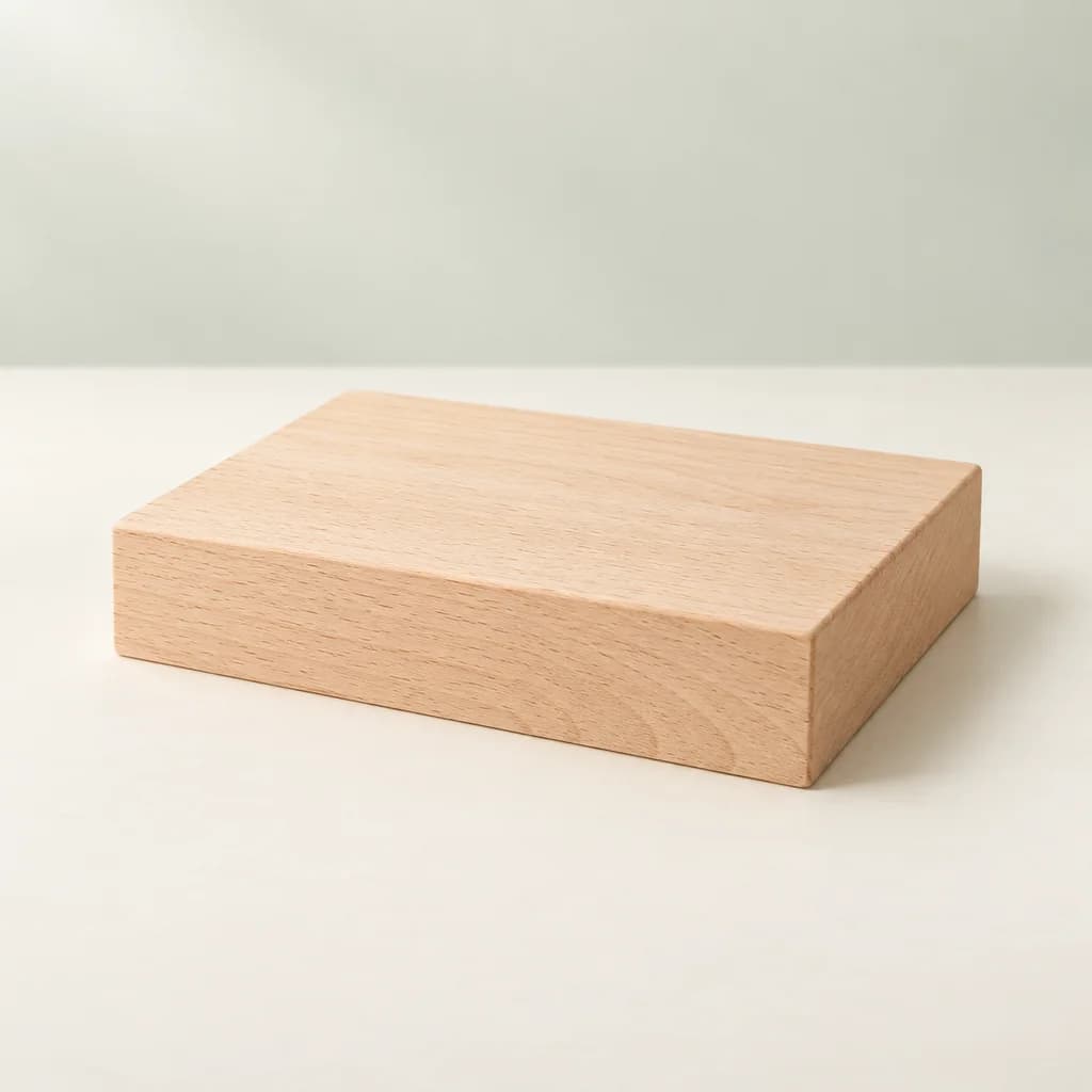 Socle rectangulaire en bois clair à personnaliser